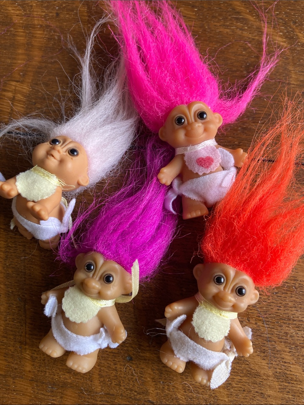 90s 4pc Bundle of Baby Russ Trolls Vintage Nostalgic Toys Collectibles Babies